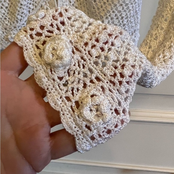 Hand made customized Elegant White Knit Sweater - Picture 3 of 5